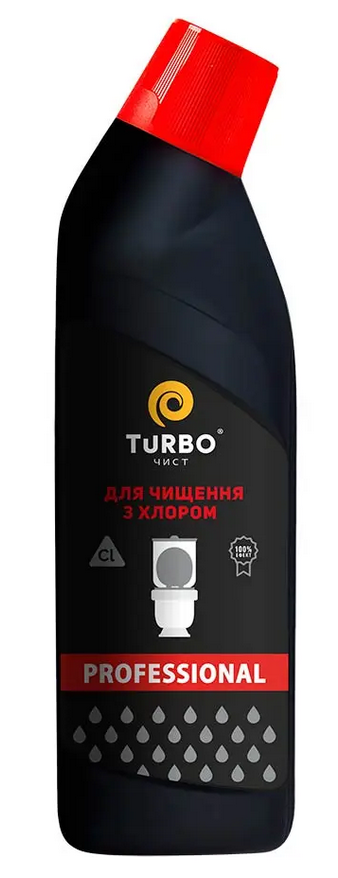 Активний гель для чищення унітазів TURBO з хлором 1000 мл